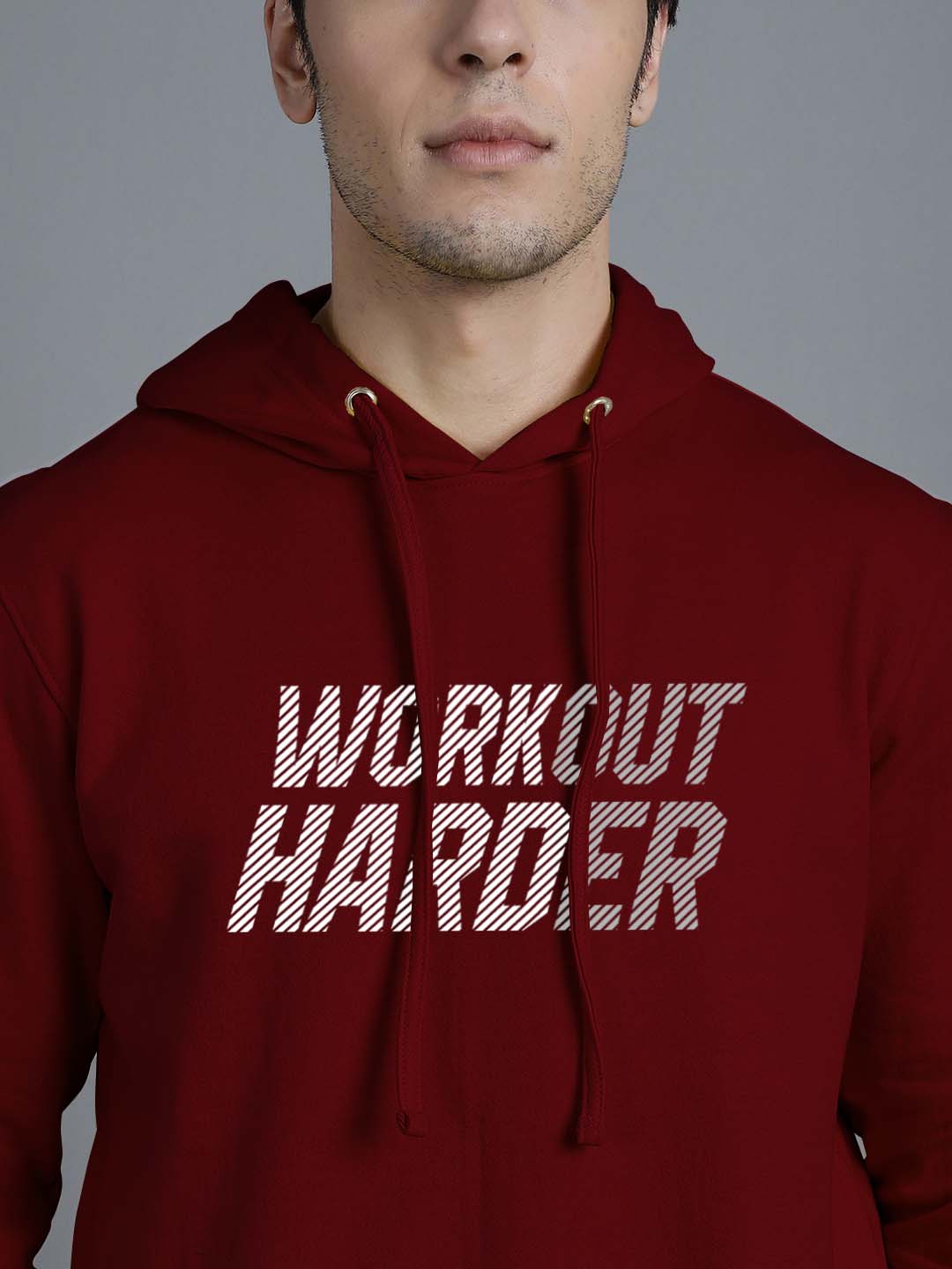 Men's Workout Harder Full Sleeves Hoody T-Shirt - Friskers