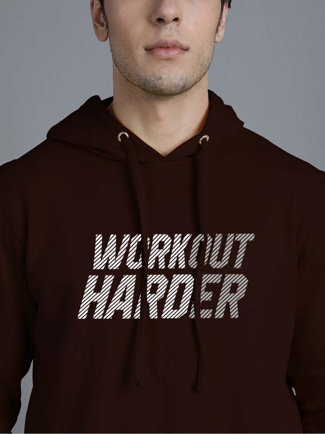 Men's Workout Harder Full Sleeves Hoody T-Shirt - Friskers
