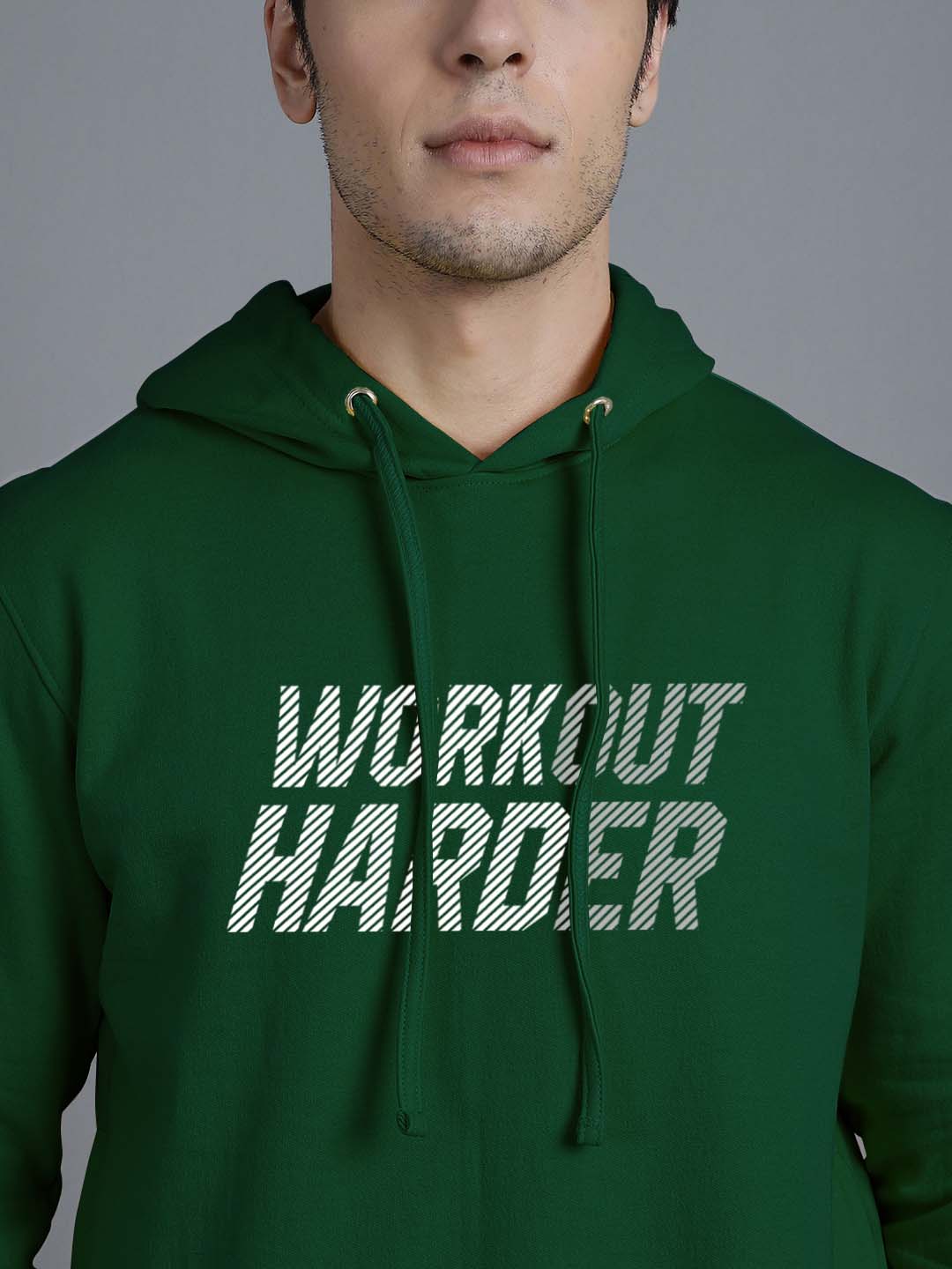 Men's Workout Harder Full Sleeves Hoody T-Shirt - Friskers