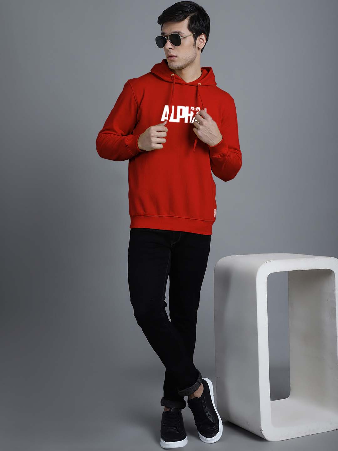 Men's Alpha Full Sleeves Hoody T-Shirt - Friskers