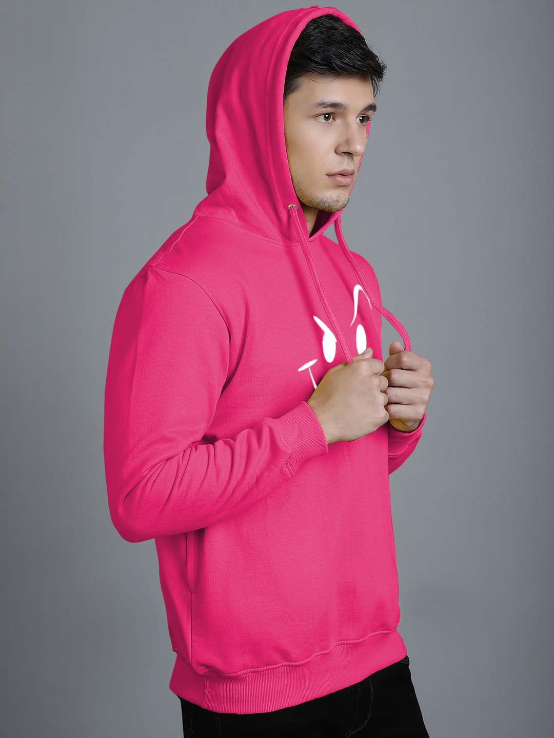Men's Smiley Full Sleeves Hoody T-Shirt - Friskers