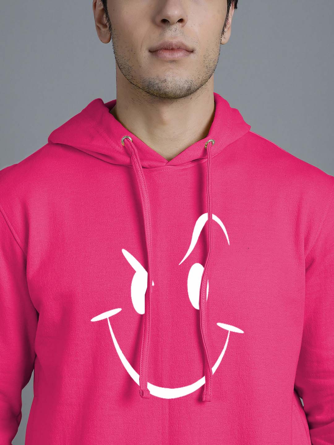 Men's Smiley Full Sleeves Hoody T-Shirt - Friskers