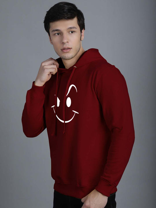 Men's Smiley Full Sleeves Hoody T-Shirt - Friskers