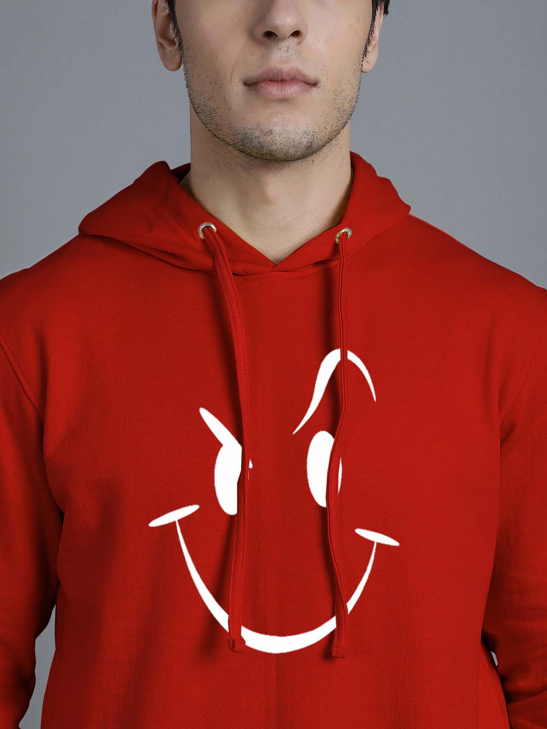 Men's Smiley Full Sleeves Hoody T-Shirt - Friskers