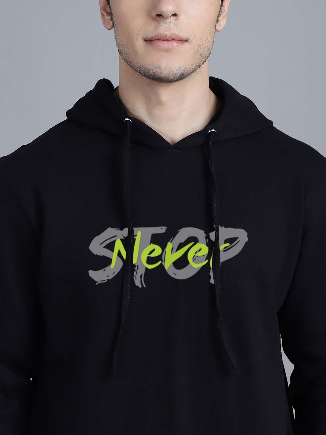 Men's Never Stop Full Sleeves Hoody T-Shirt - Friskers