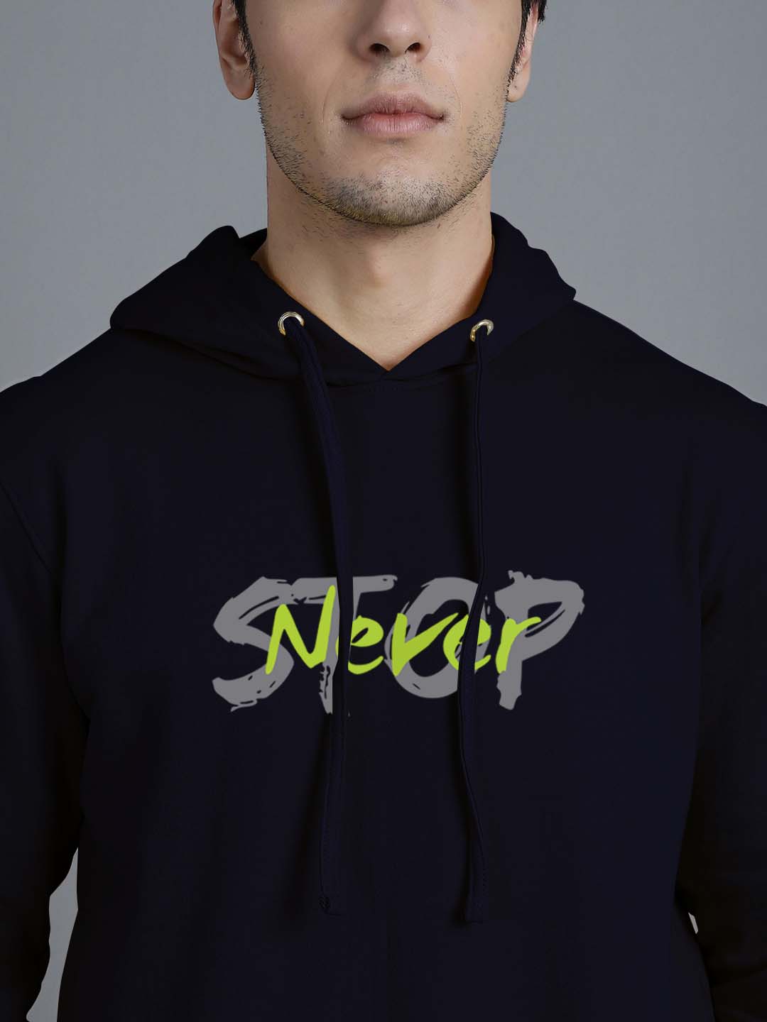 Men's Never Stop Full Sleeves Hoody T-Shirt - Friskers