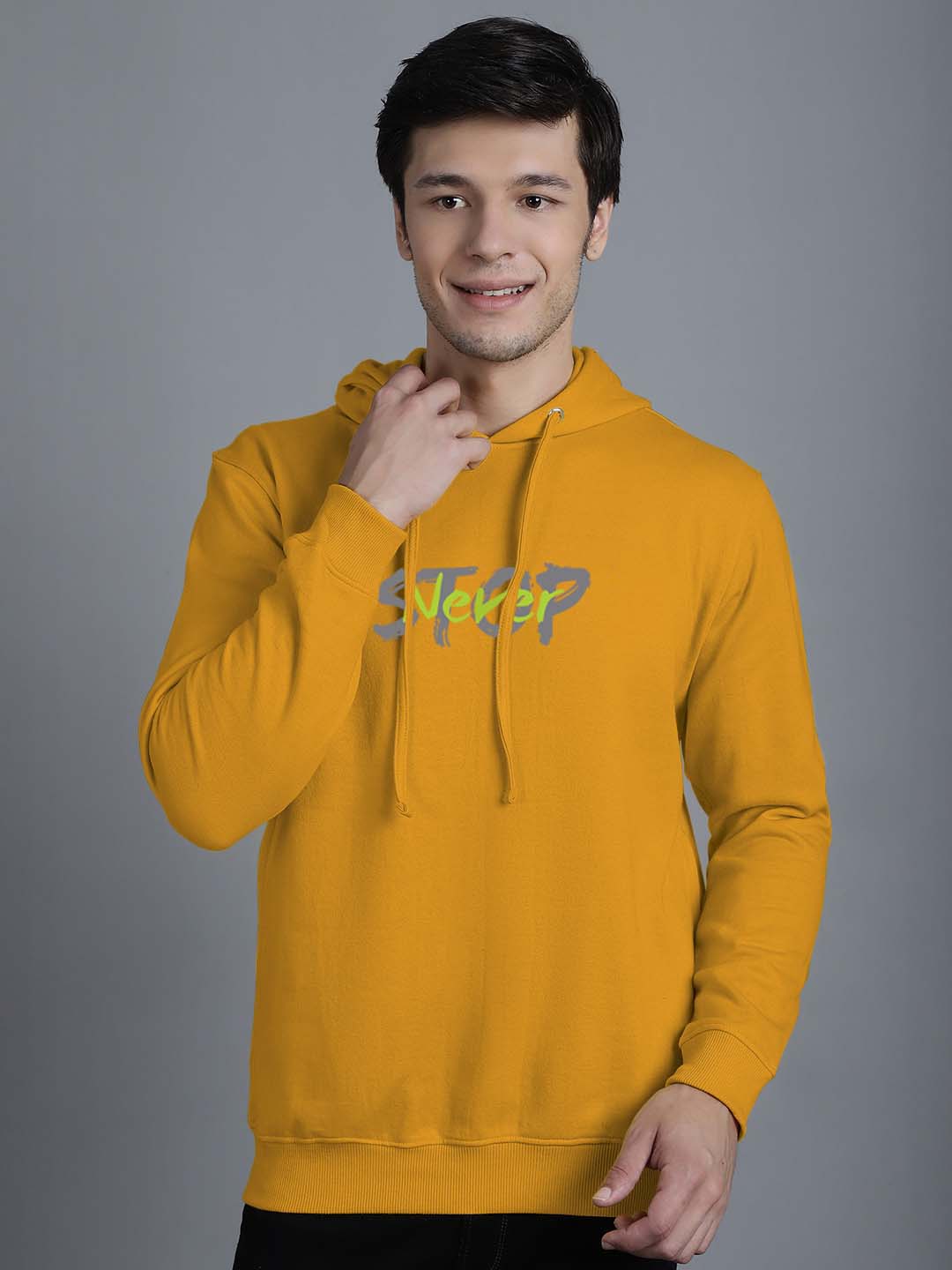 Men's Never Stop Full Sleeves Hoody T-Shirt - Friskers