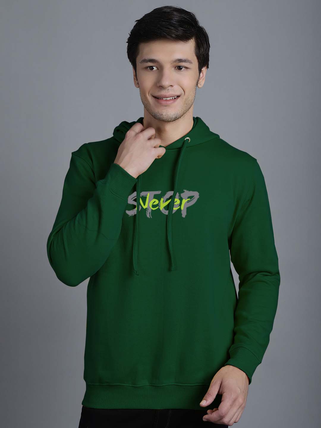 Men's Never Stop Full Sleeves Hoody T-Shirt - Friskers