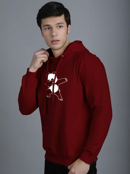 Men's Dancing Panda Full Sleeves Hoody T-Shirt - Friskers