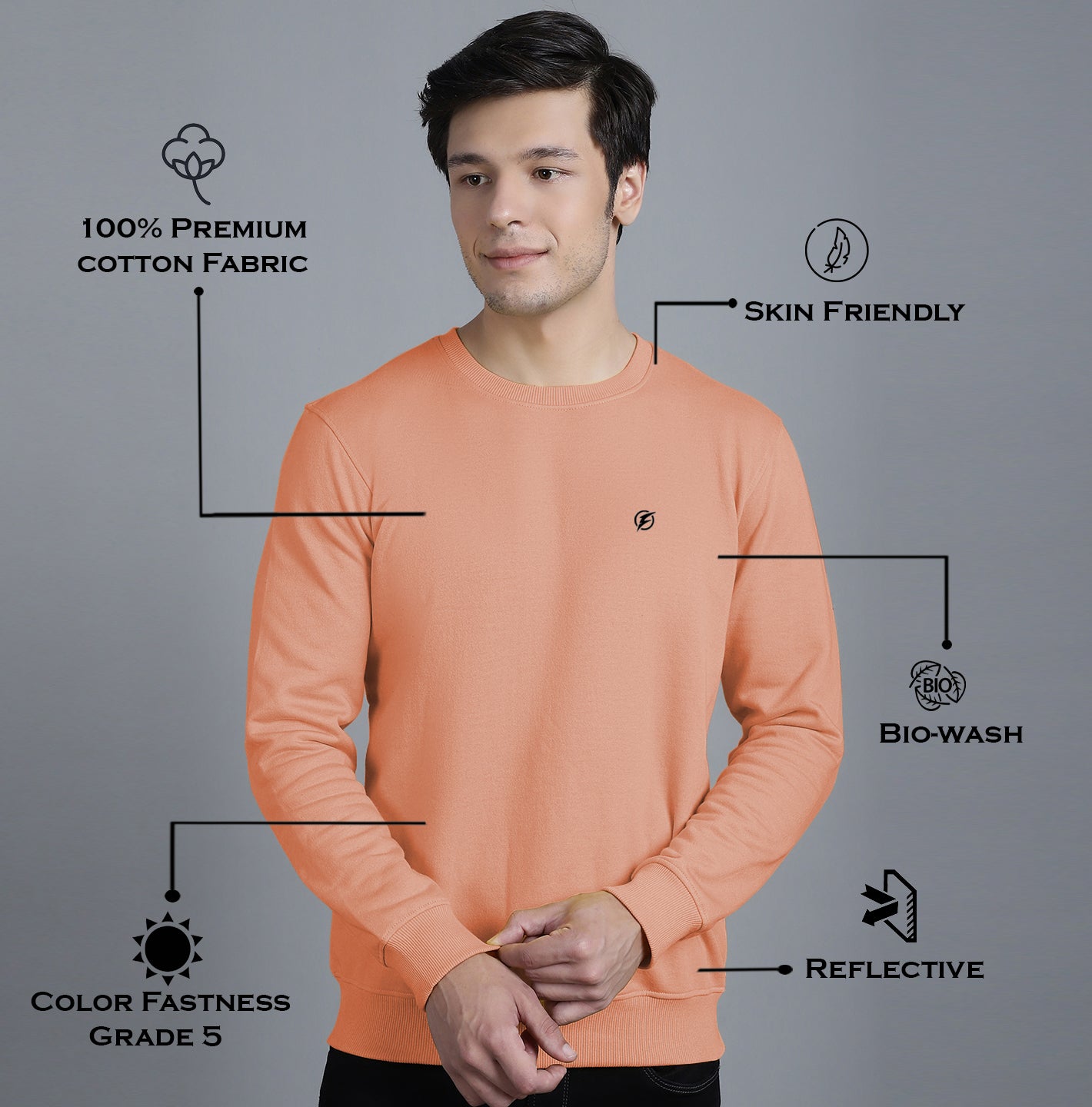 Men's Full Sleeves Casual & Cozy Sweatshirt - Friskers