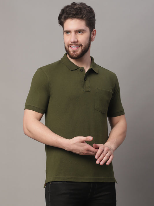 Men's Half Sleeves Solid Polo T-shirt - Friskers