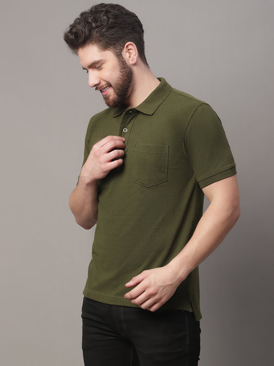 Men's Half Sleeves Solid Polo T-shirt - Friskers