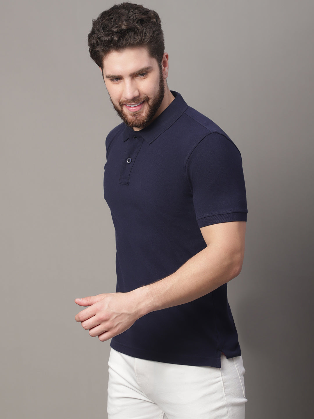 Men's Half Sleeves Solid Polo T-shirt - Friskers