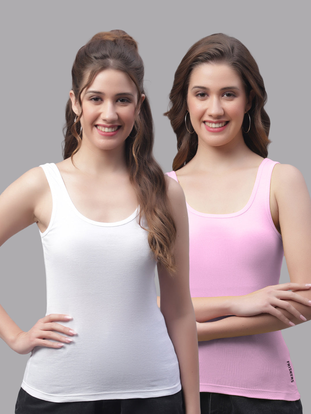 Women Pack Of 2 Regular Tank Top - Friskers