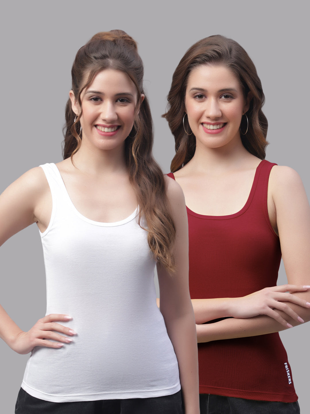 Women Pack Of 2 Regular Tank Top - Friskers