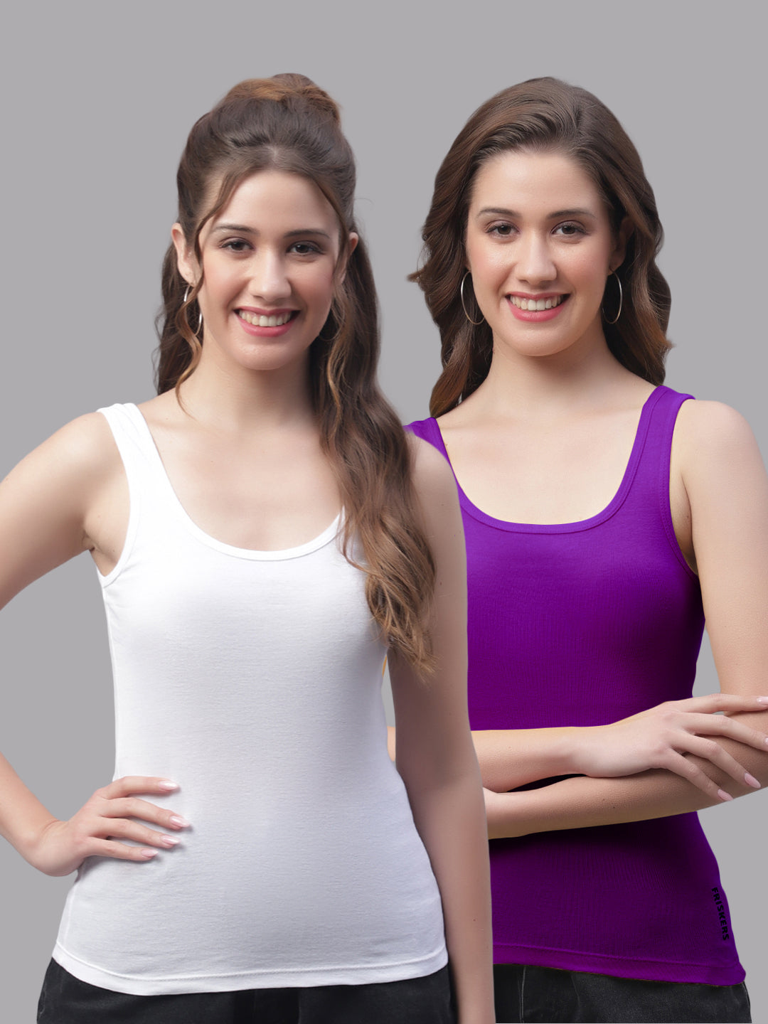 Women Pack Of 2 Regular Tank Top - Friskers