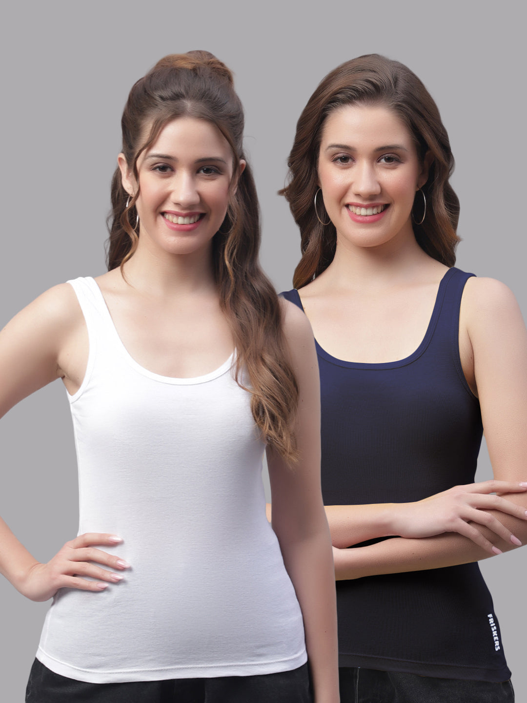 Women Pack Of 2 Regular Tank Top - Friskers