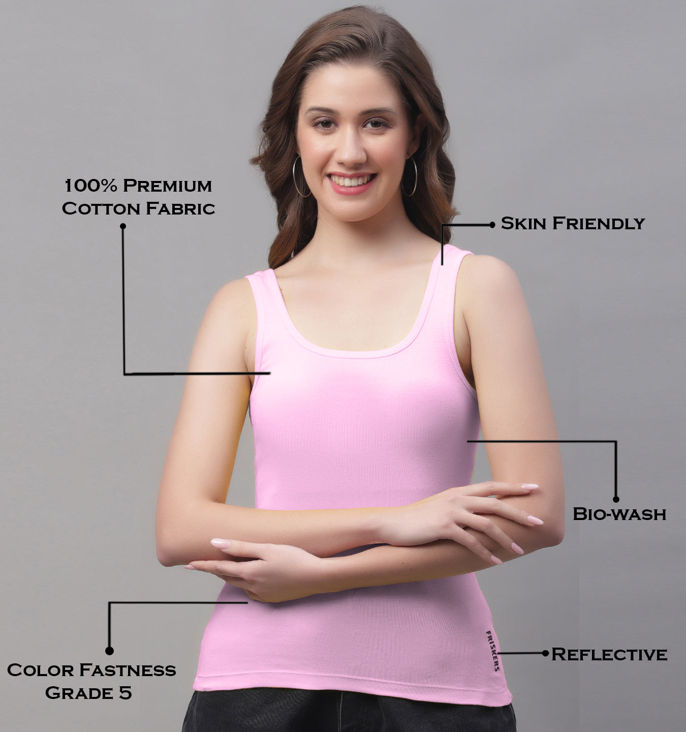 Cotton Tank Tops For Women. Casual Sleeveles Tank Top - Friskers