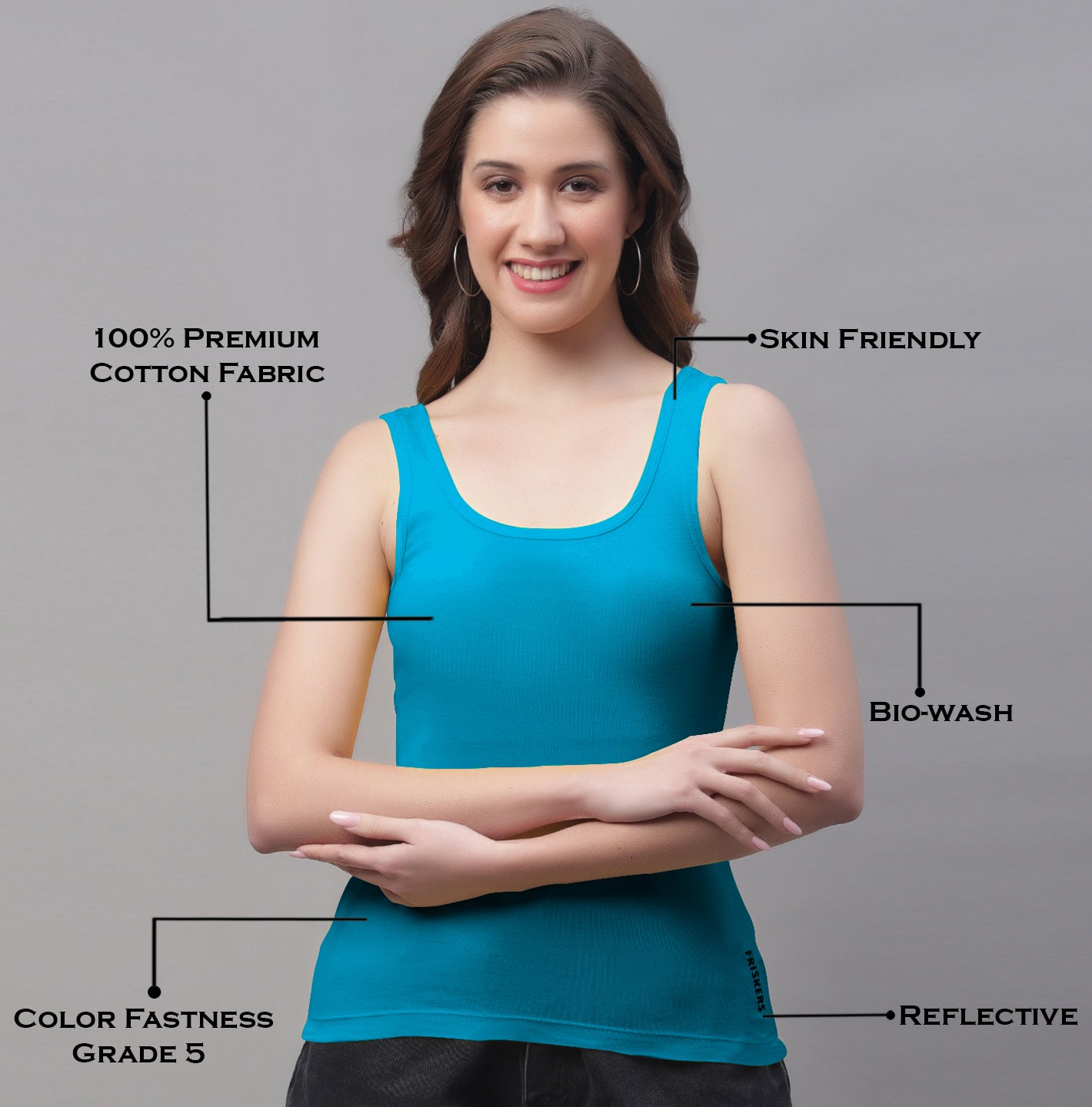 Cotton Tank Tops For Women. Casual Sleeveles Tank Top - Friskers