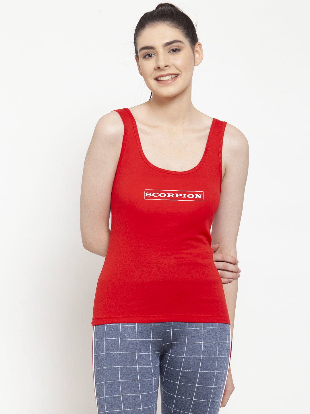 Women Scorpion Pure cotton Printed Top Vest - Friskers