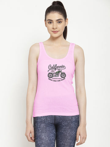 Women California Pure cotton Printed Top Vest - Friskers