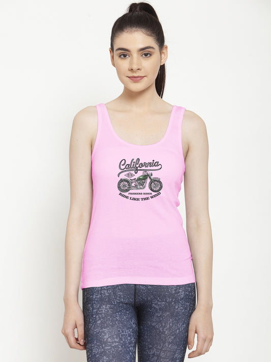 Women California Pure cotton Printed Top Vest - Friskers