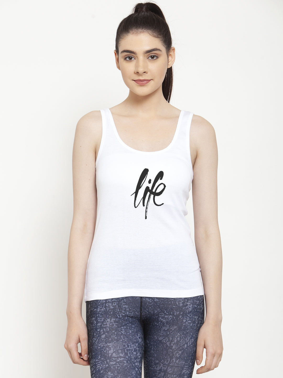 Women Life Pure cotton Printed Top Vest - Friskers