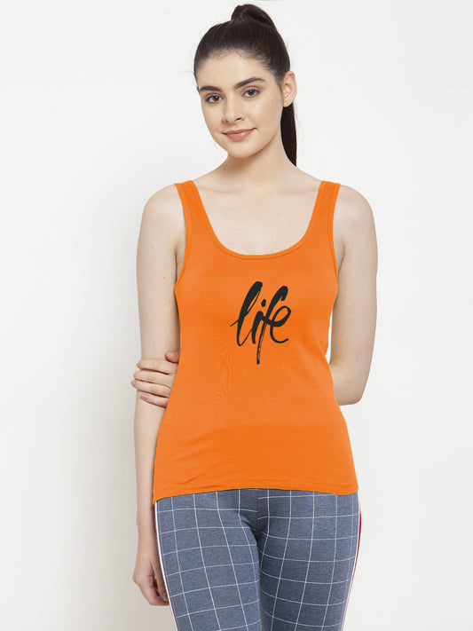 Women Life Pure cotton Printed Top Vest - Friskers