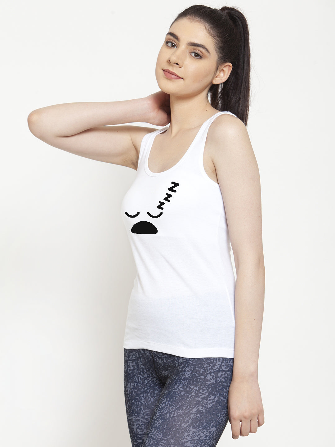 Women Sleey Mode Pure cotton Printed Top Vest - Friskers