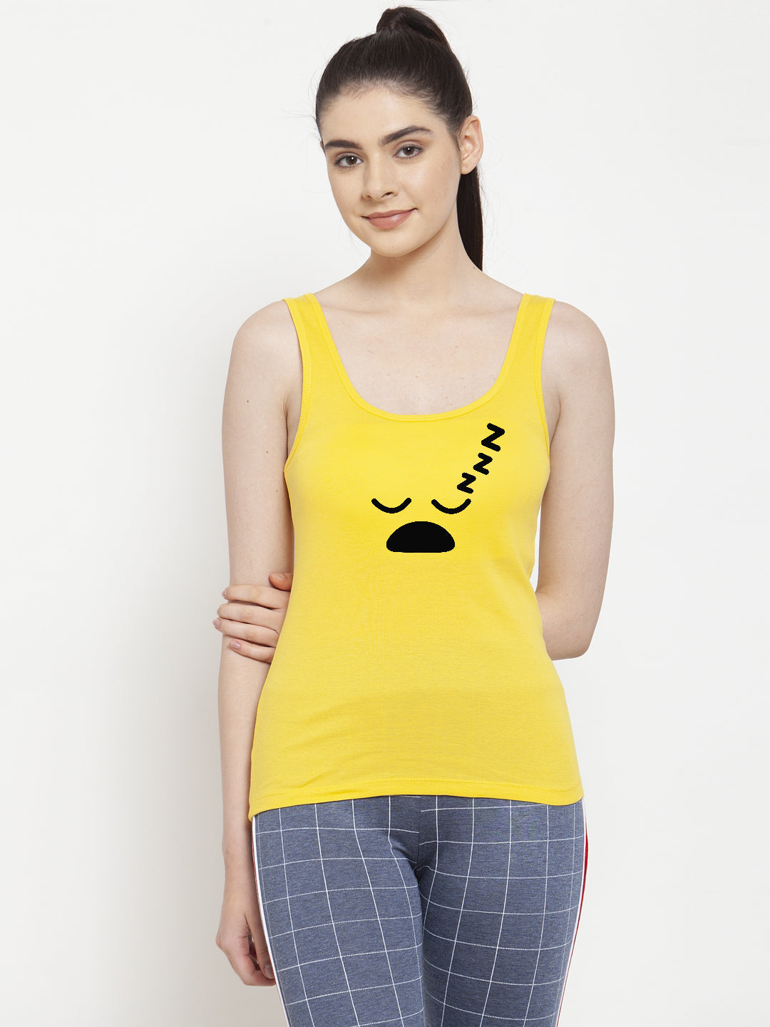 Women Sleey Mode Pure cotton Printed Top Vest - Friskers