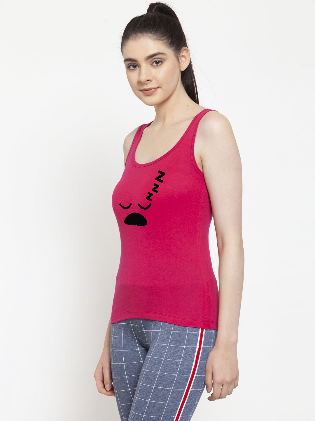 Women Sleey Mode Pure cotton Printed Top Vest - Friskers