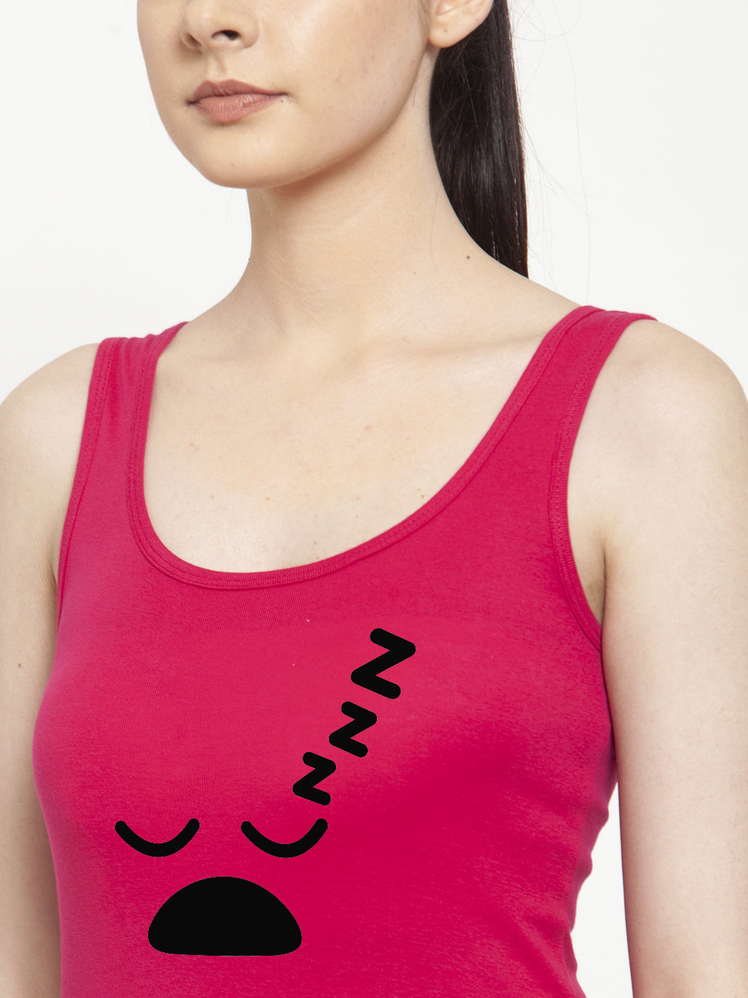 Women Sleey Mode Pure cotton Printed Top Vest - Friskers