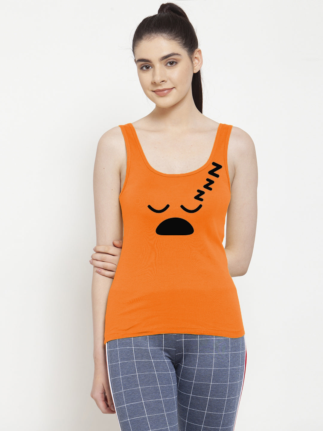 Women Sleey Mode Pure cotton Printed Top Vest - Friskers