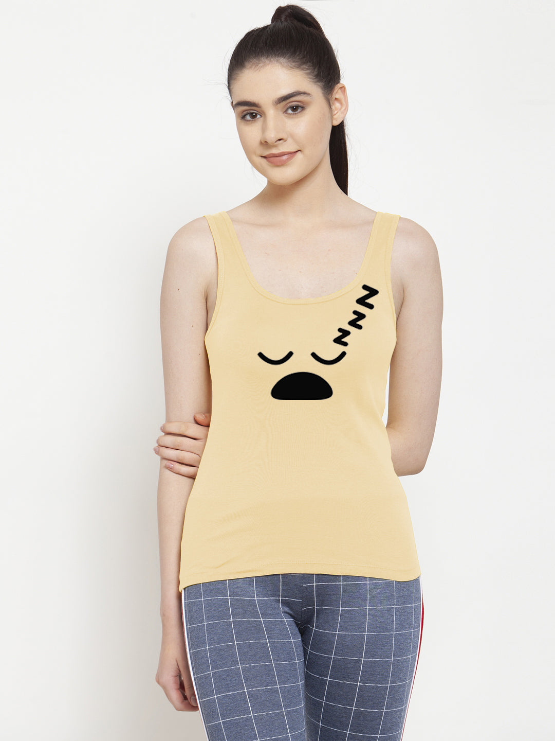 Women Sleey Mode Pure cotton Printed Top Vest - Friskers