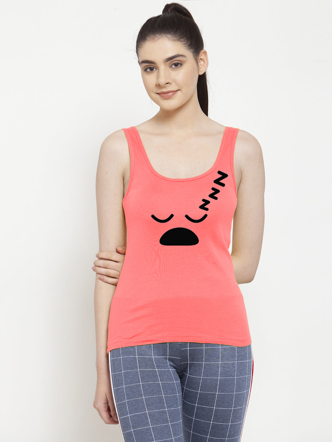 Women Sleey Mode Pure cotton Printed Top Vest - Friskers