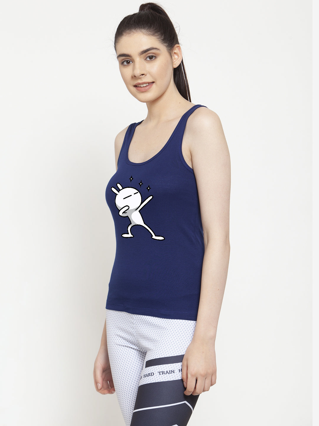 Women Three Star Pure cotton Printed Top Vest - Friskers