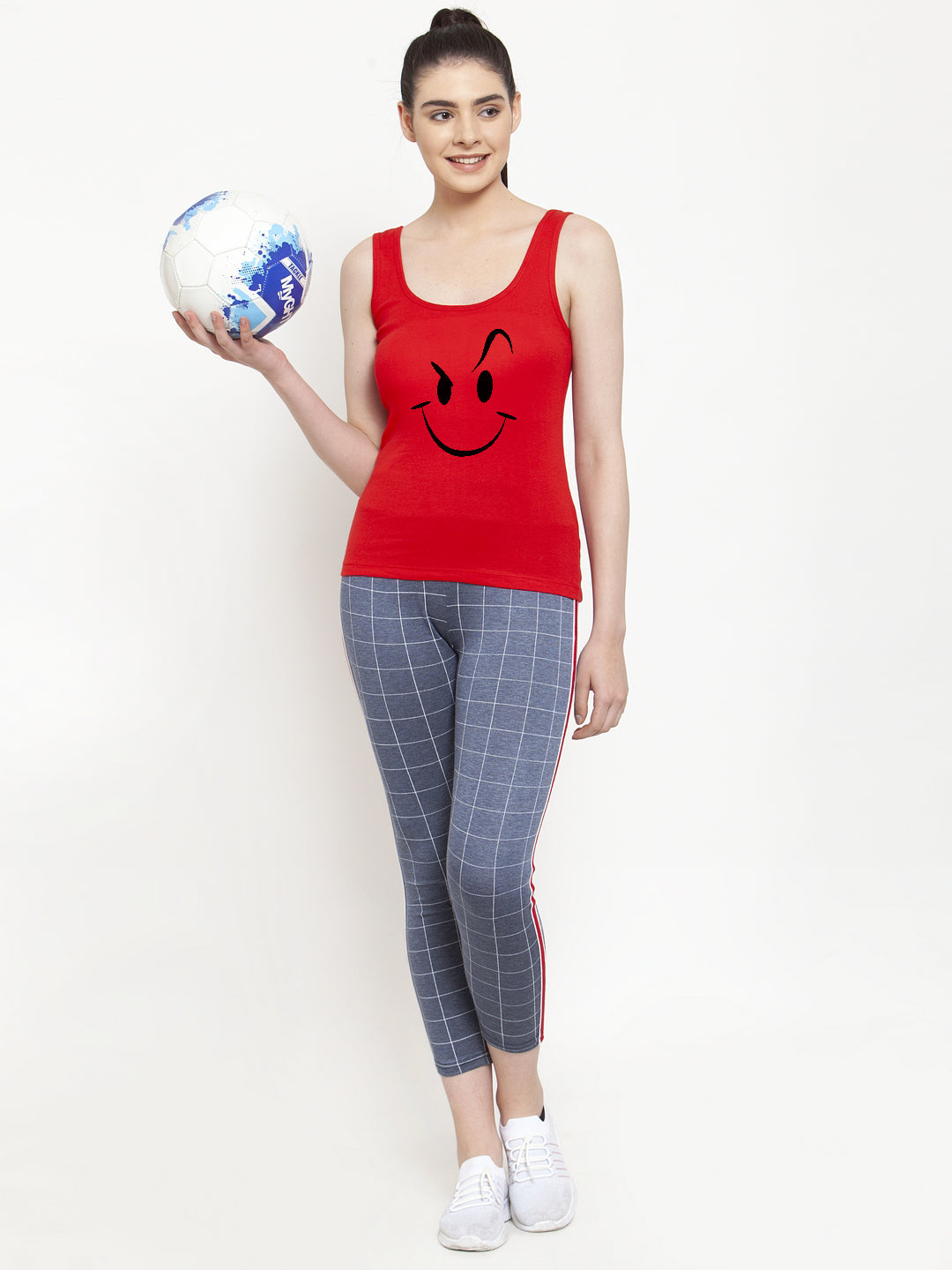 Women Smiley Pure cotton Printed Top Vest - Friskers