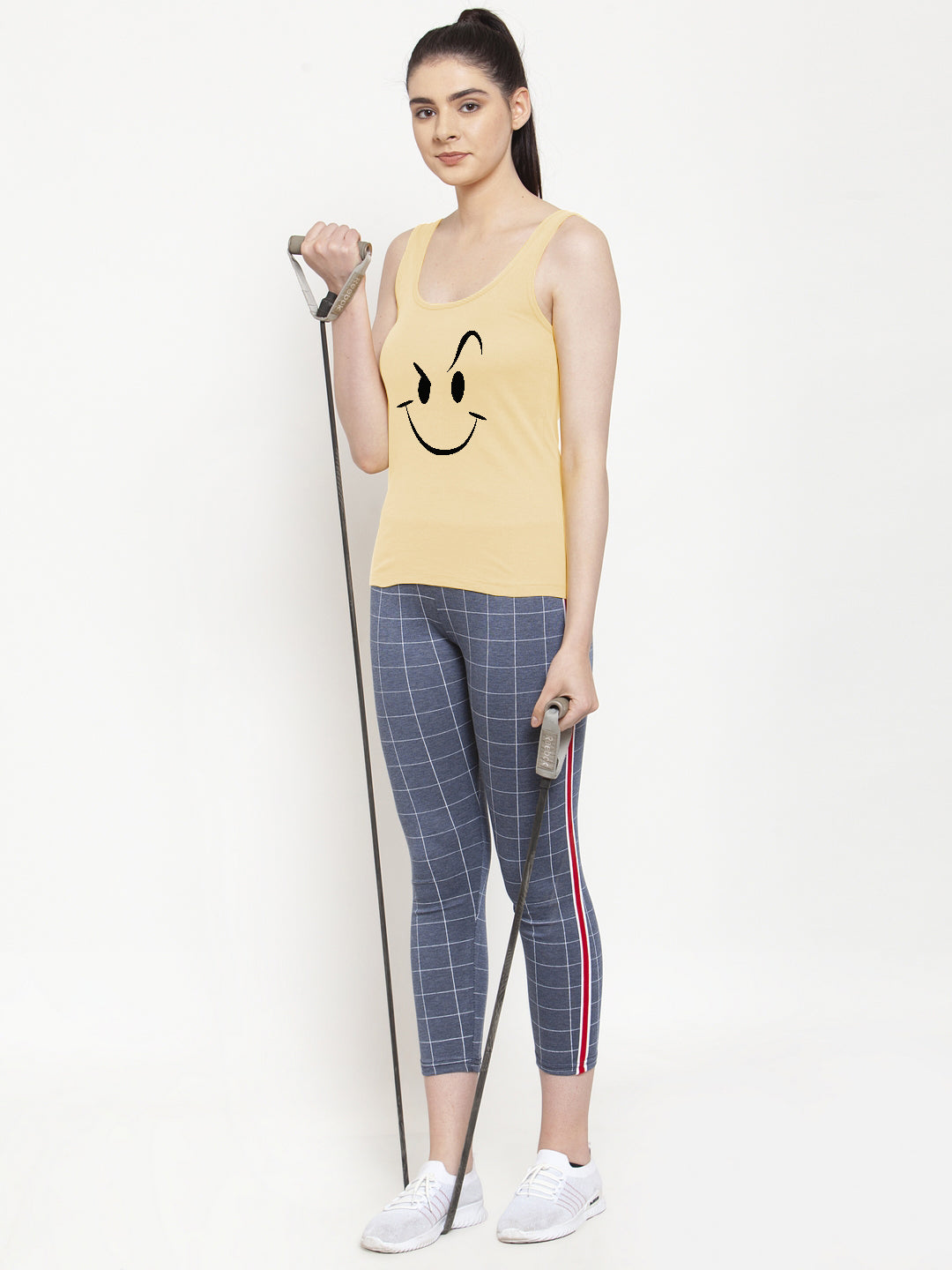 Women Smiley Pure cotton Printed Top Vest - Friskers