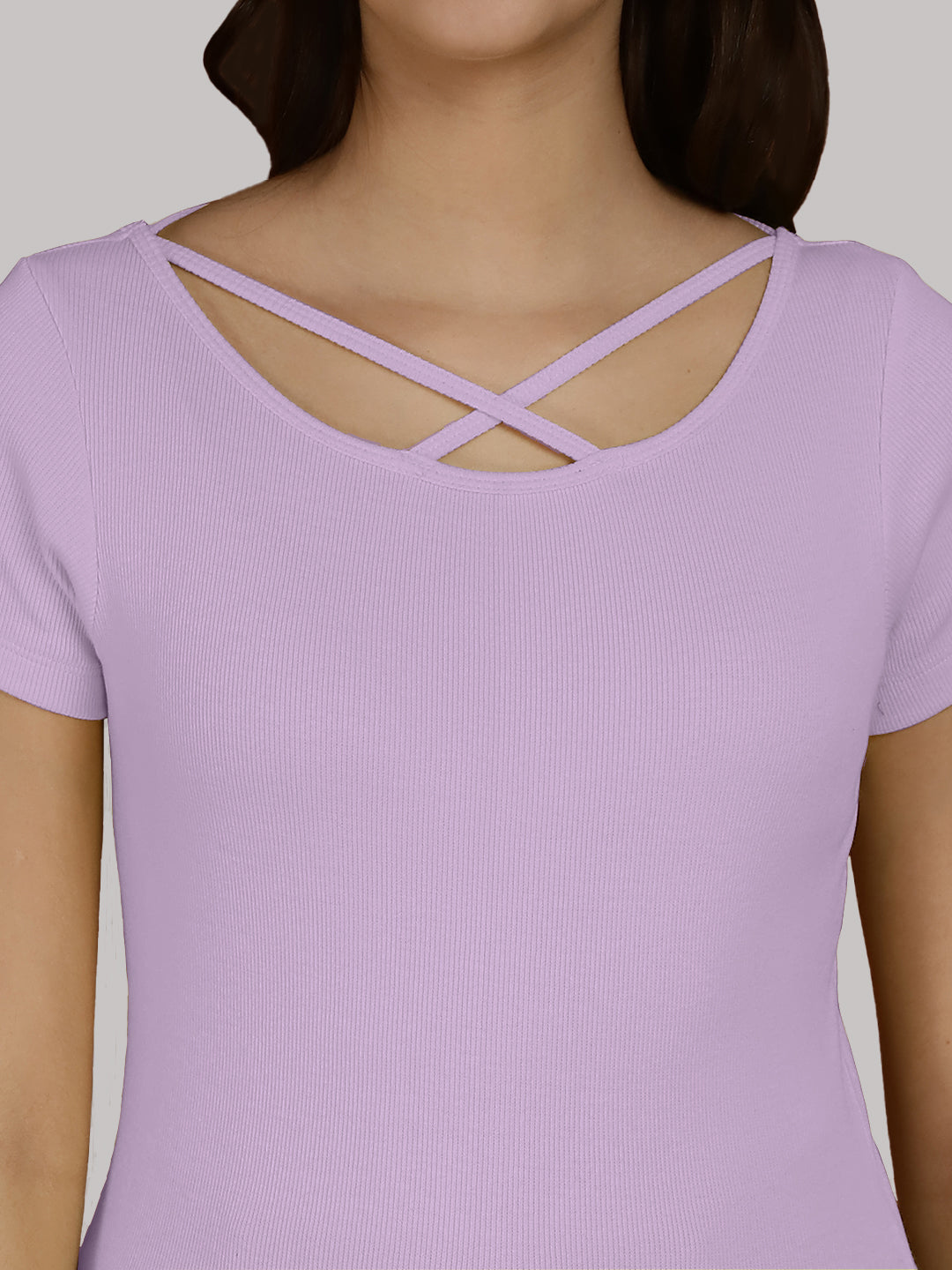 Women Solid Half Sleeves Cotton Top from western wear - Friskers