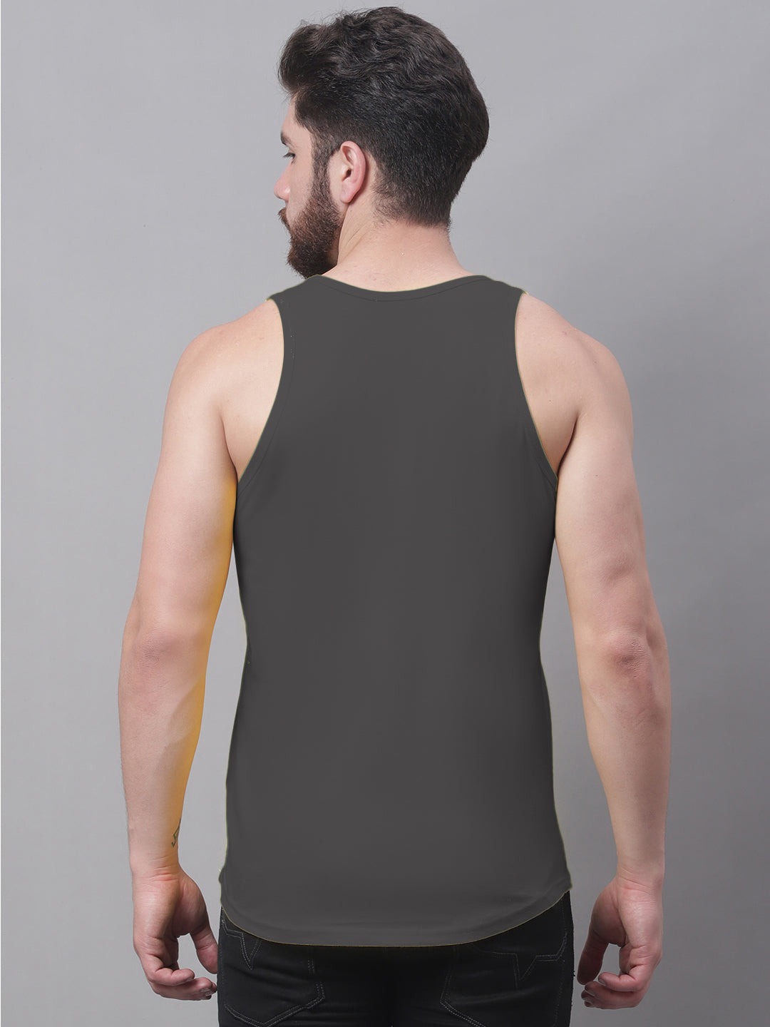 Men's Pack Of 2 Solid Pure Cotton Innerwear Gym Vest - Friskers