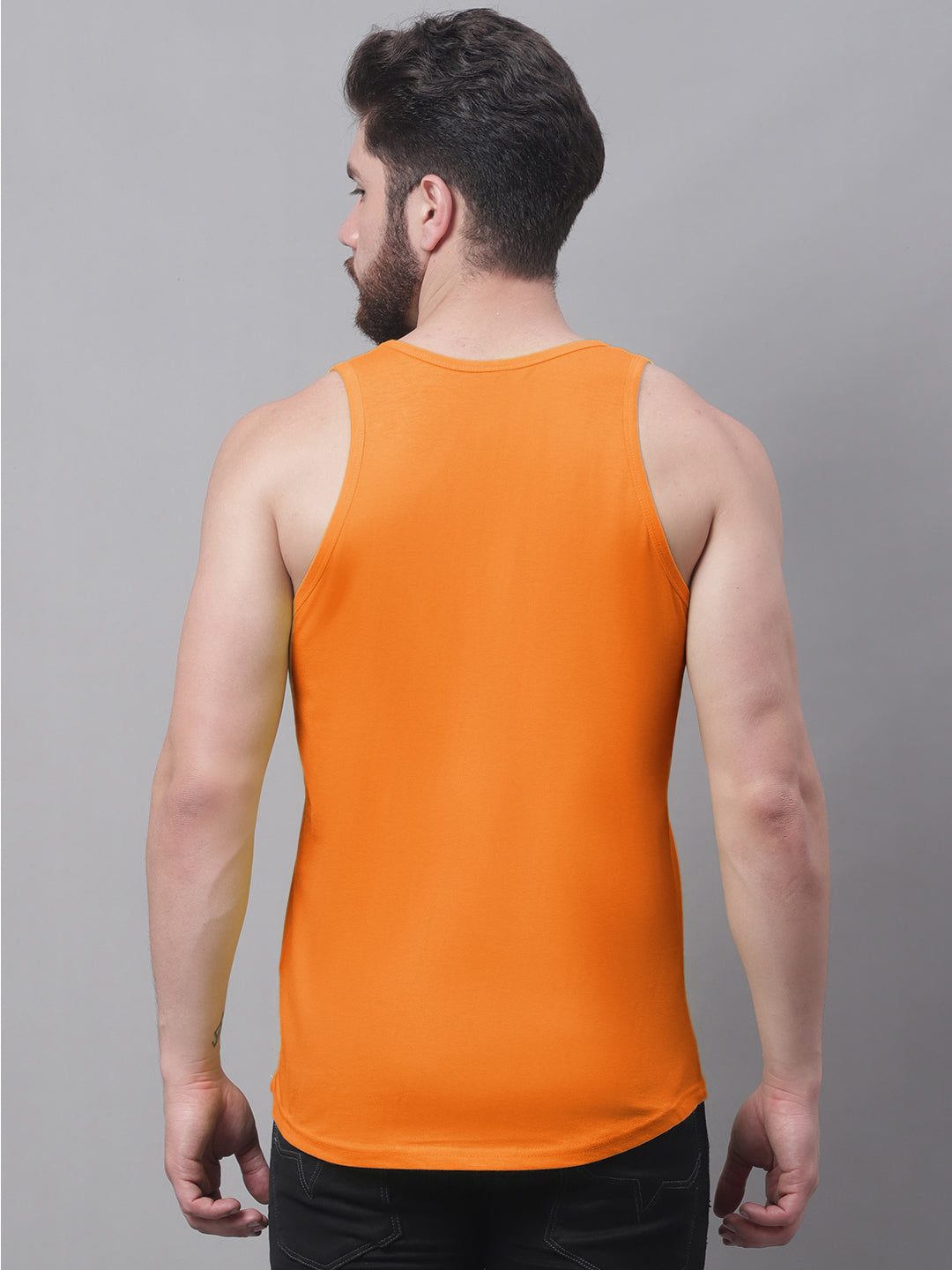 Men's Pack Of 2 Solid Pure Cotton Innerwear Gym Vest - Friskers