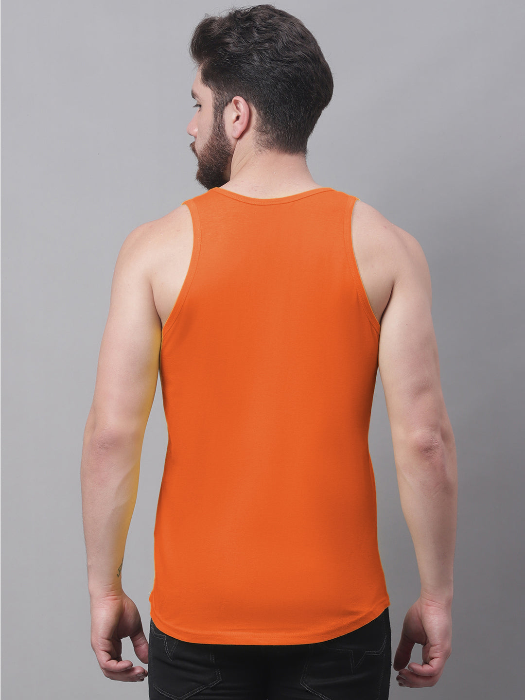 Men's Pack Of 2 Solid Pure Cotton Innerwear Gym Vest - Friskers