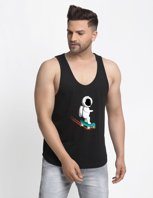 Men Astronaut Printed Innerwear Gym Vest - Friskers
