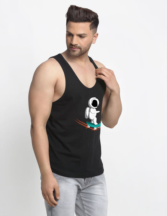 Men Astronaut Printed Innerwear Gym Vest - Friskers