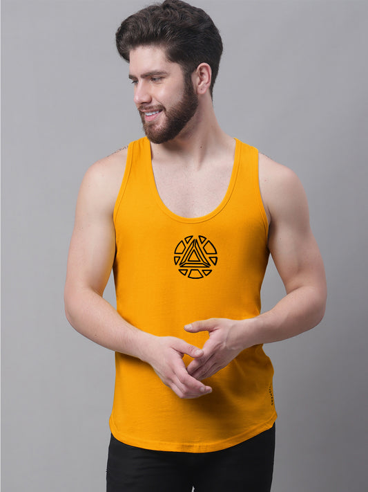 Men's Regular Fit Pure Cotton Gym Vest - Friskers