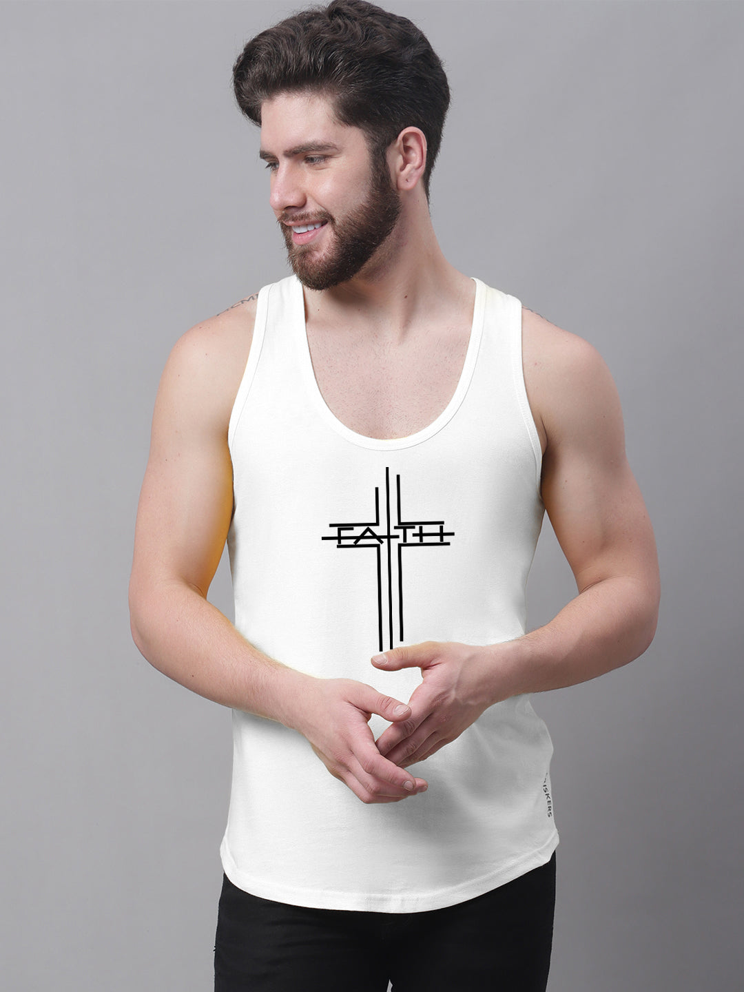 Men's Faith Dry Fit Pure Cotton Gym Vest - Friskers