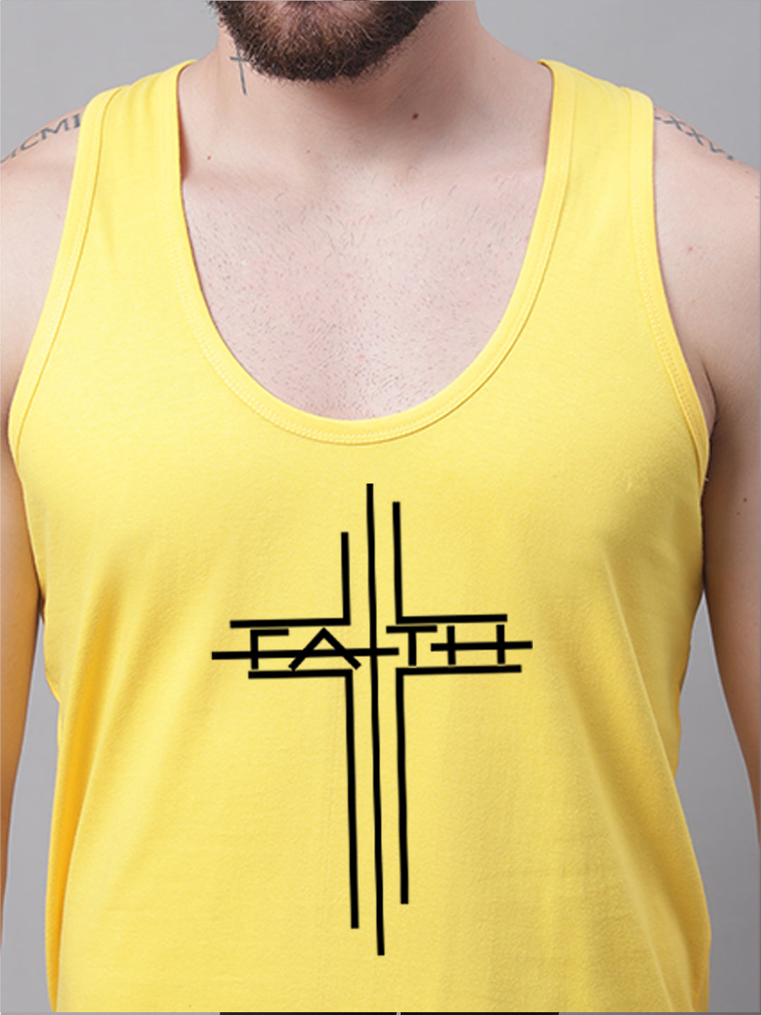 Men's Faith Dry Fit Pure Cotton Gym Vest - Friskers
