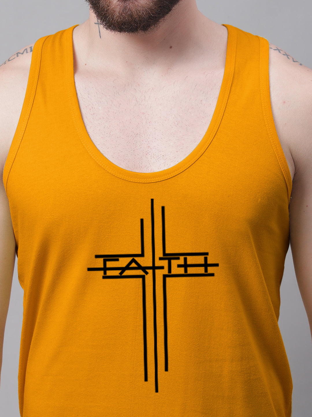 Men's Faith Dry Fit Pure Cotton Gym Vest - Friskers