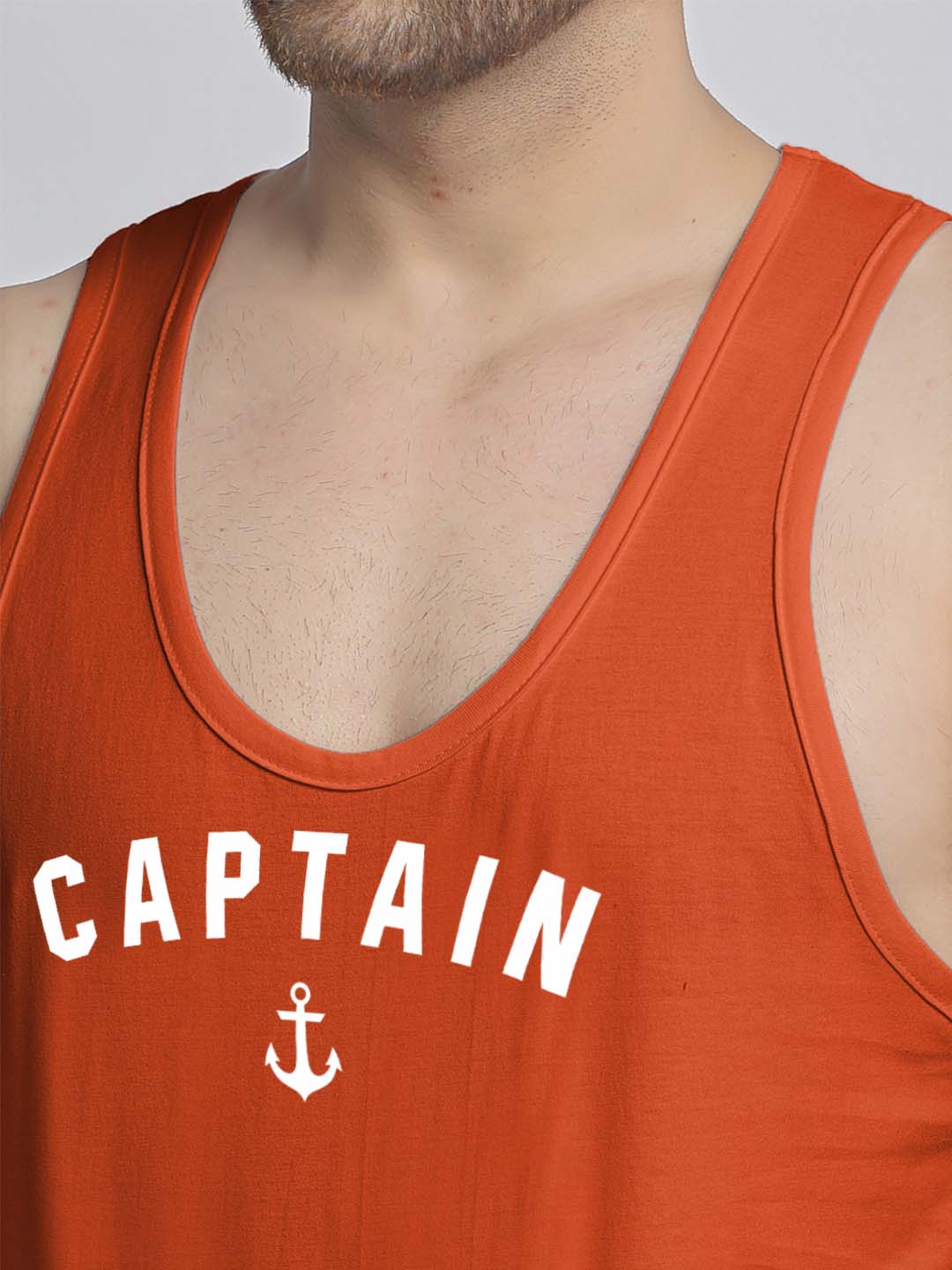 Mens's Captain Printed Innerwear Gym Vest - Friskers