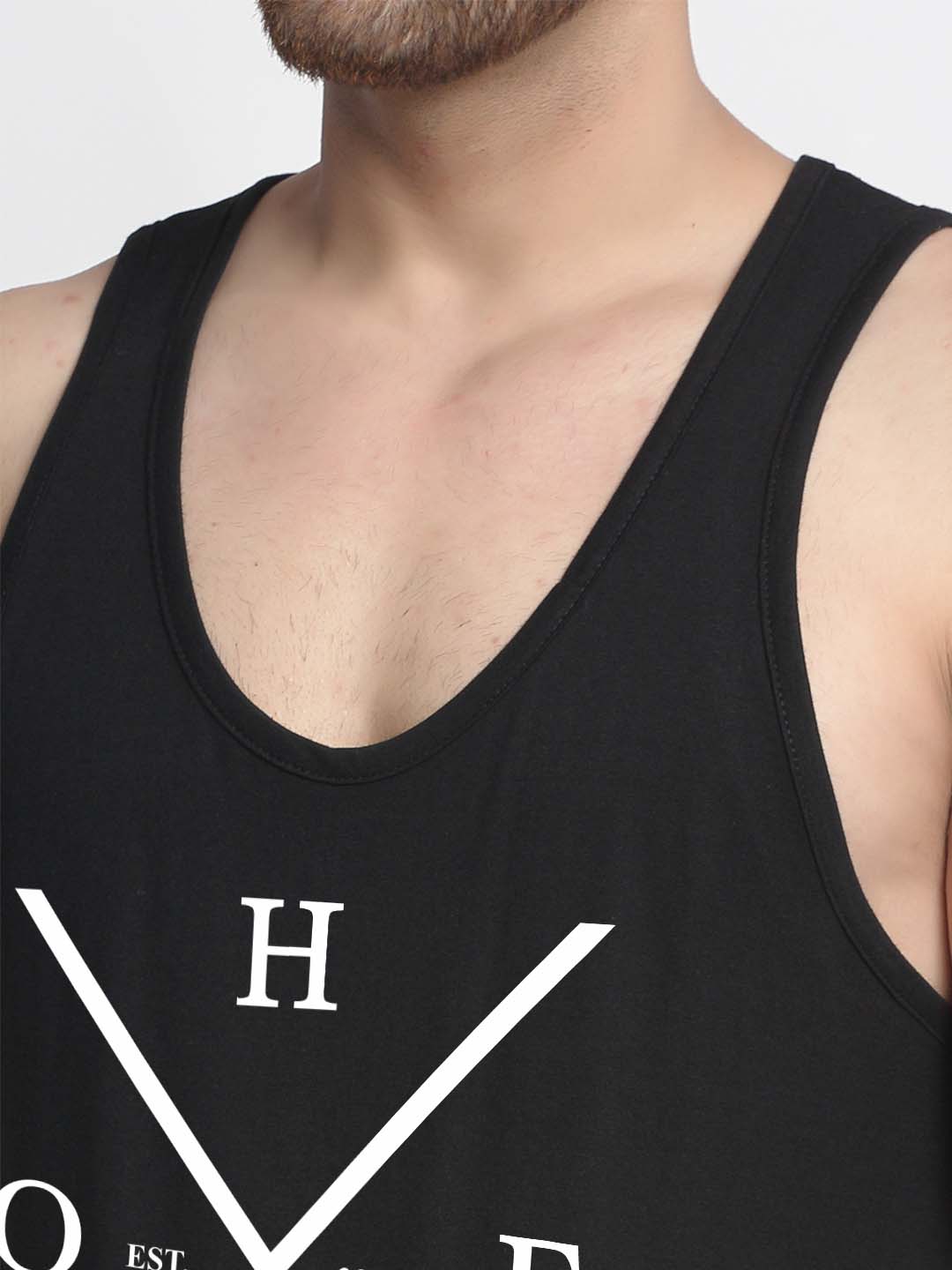Mens's Hope Printed Innerwear Gym Vest - Friskers